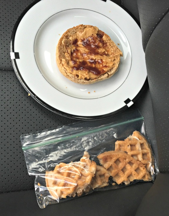 breakfast in car