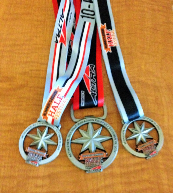 Runner's World Hat Trick Race Medals