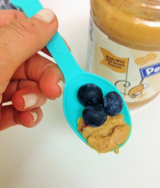 blueberries peanut butter